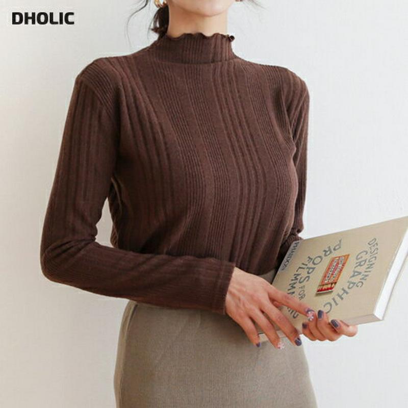 【新作10%OFF】ウェーブハーフネックTシャツ・全5色・t60981 レディース【tops】【韓国 ファッション トップス T
