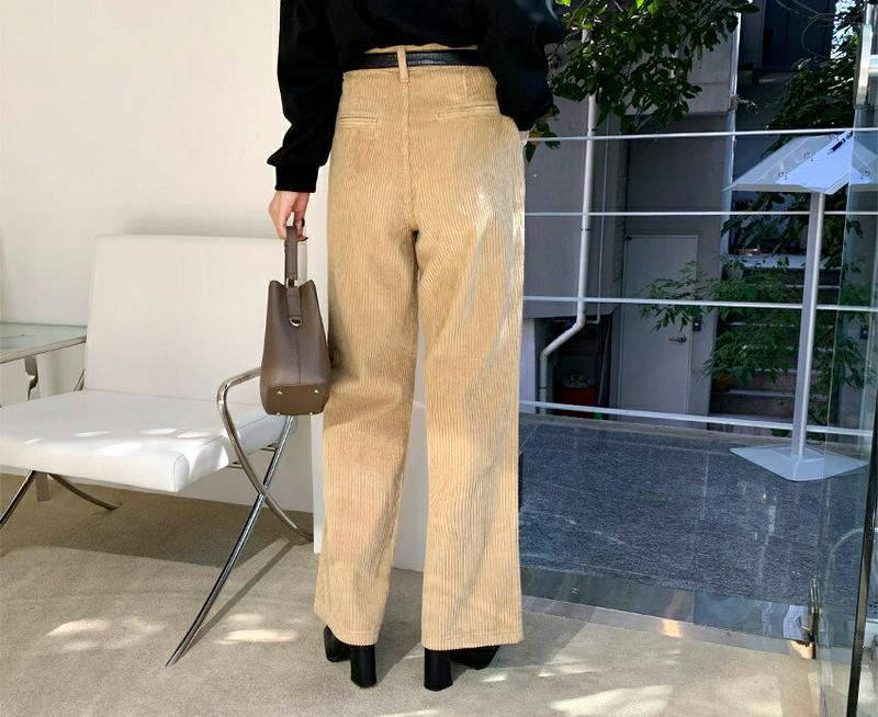 【新作10%OFF】コーデュロイワイドパンツ・全3色・t64894 レディース【pt】【韓国 ファッション ボトムス ズボン パ