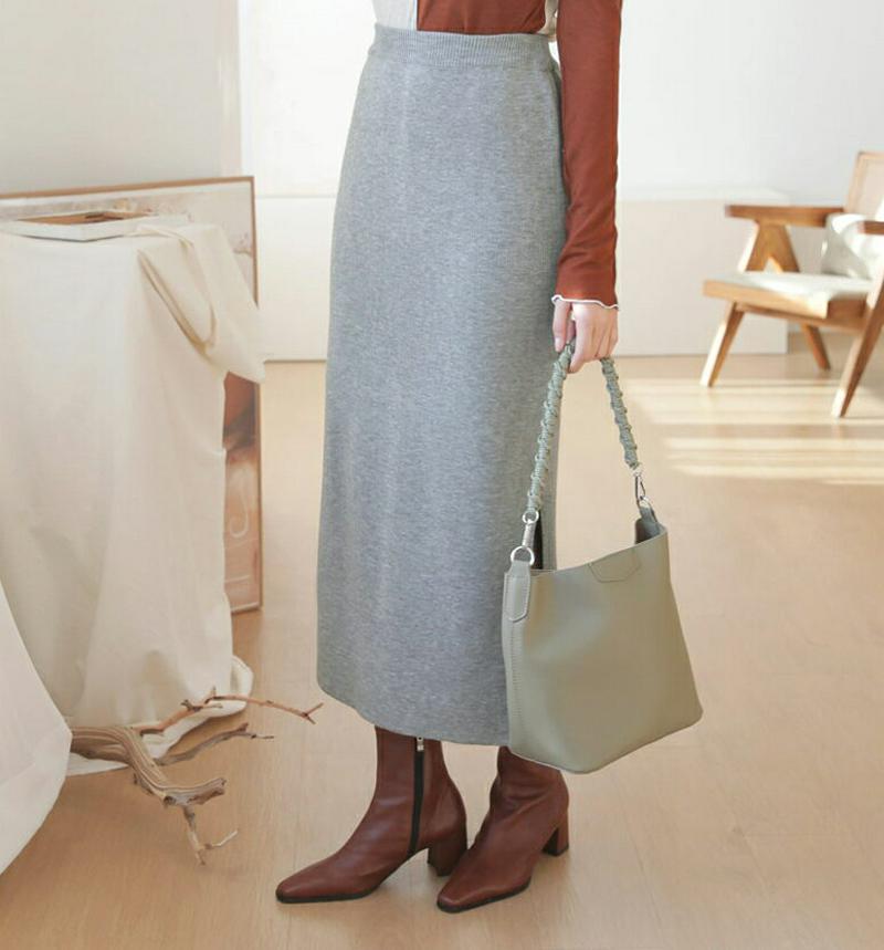 【新作10%OFF】サイドスリットニットスカート・全4色・t61019 レディース【sk】【韓国 ファッション ボトムス スカー