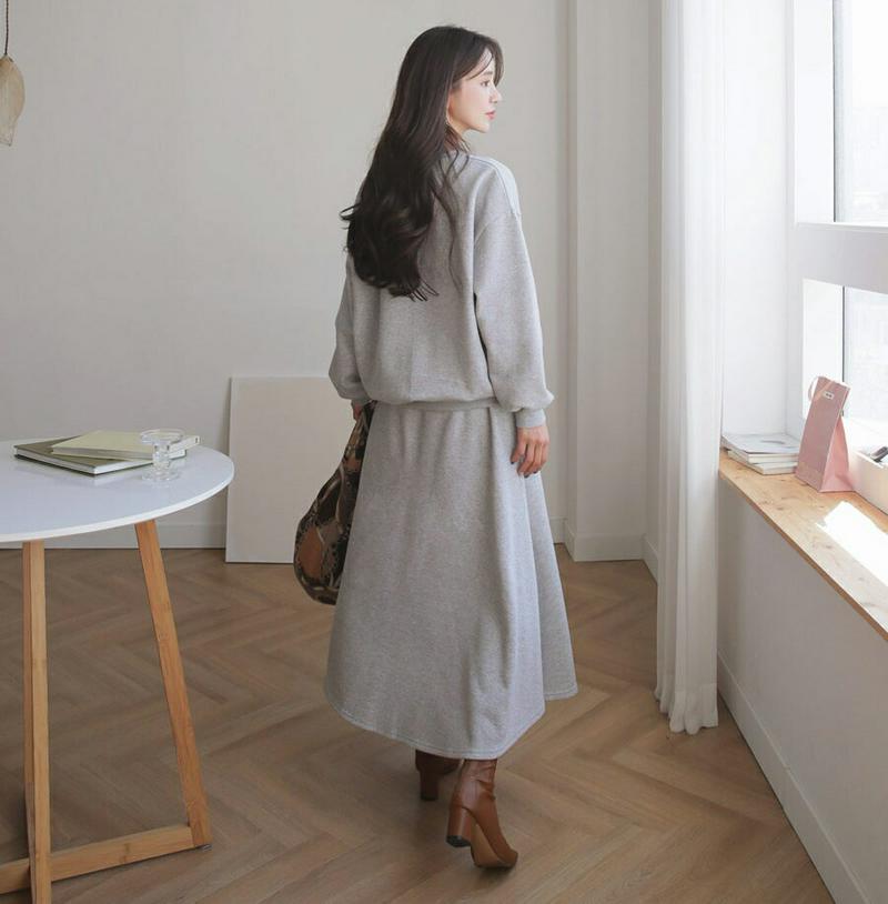【新作10%OFF】裏起毛スウェット&スカートSET・全2色・b60999 レディース【ops】【韓国 ファッション セットアッ