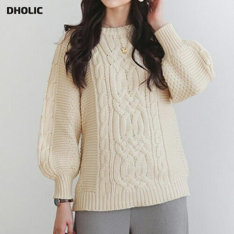 【新作10%OFF】ツイストパフニット・全1色・t60984 レディース【tops】【韓国 ファッション トップス ニット ニッ