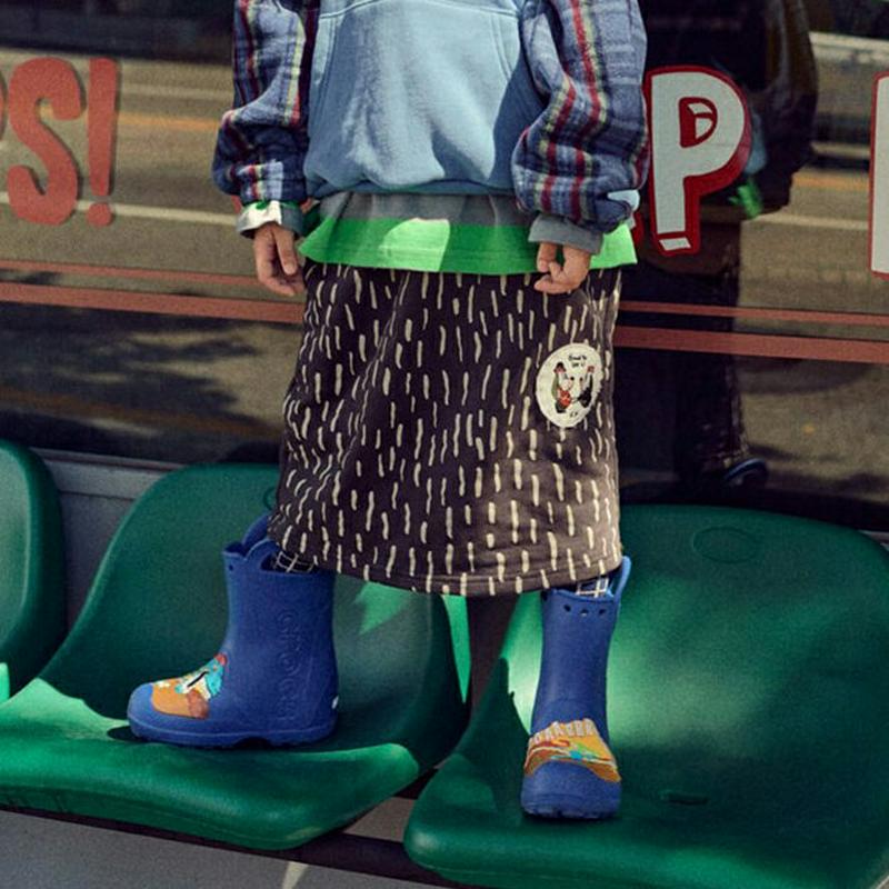 【キッズ20%OFF】パターンパッチスカート・u07994 キッズ【3~8才】【sk】【スカート ミディ丈 ミディスカート 総柄