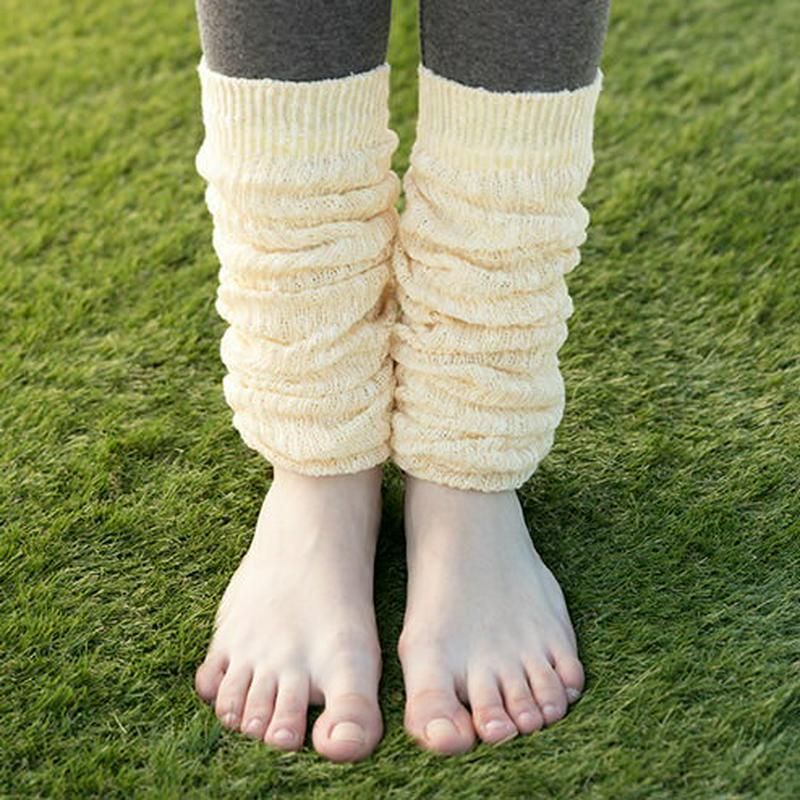 【あす楽】【TABIO SPORTS】 YOGAくしゅくしゅルーズレッグウォーマー レモン / 靴下屋 靴下 タビオ Tabio