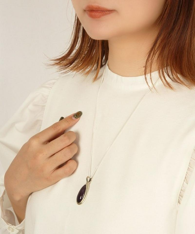 【こだわりのフランス買付】アメジストしずくネックレス
