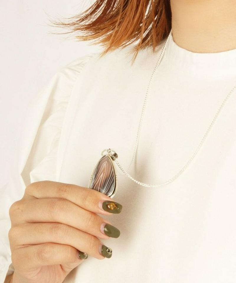 【こだわりのフランス買付】ボツワナアゲートネックレス