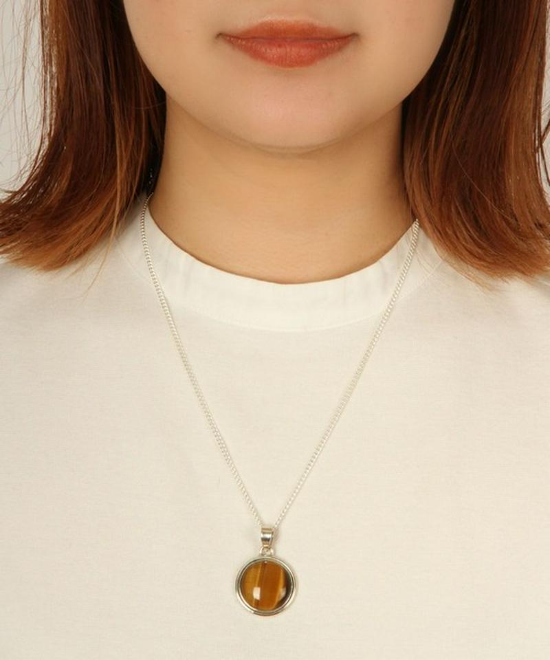 【こだわりのフランス買付】タイガーアイ丸ネックレス