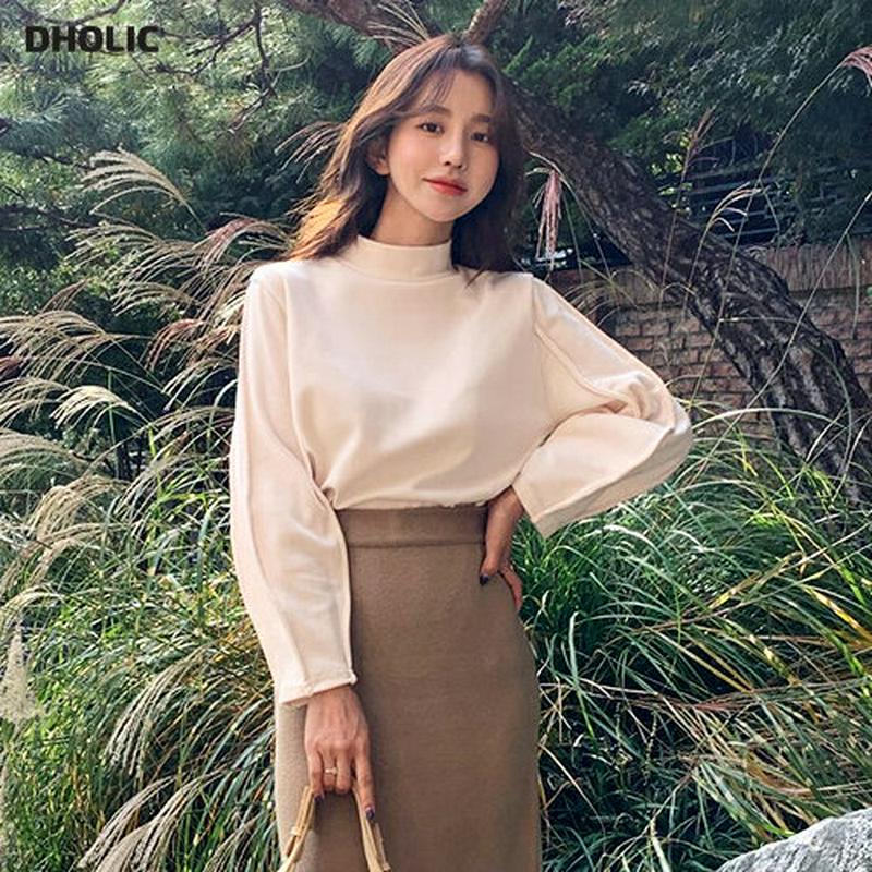 【新作10%OFF】ハーフネックパフニット・全3色・t56189 レディース【tops】【韓国 ファッション トップス ニット 