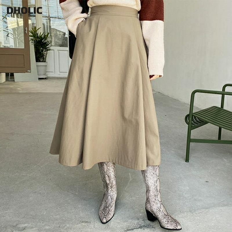 【新作10%OFF】フレアスカート・全3色・b64933 レディース【sk】【韓国 ファッション ボトムス スカート ロング丈 