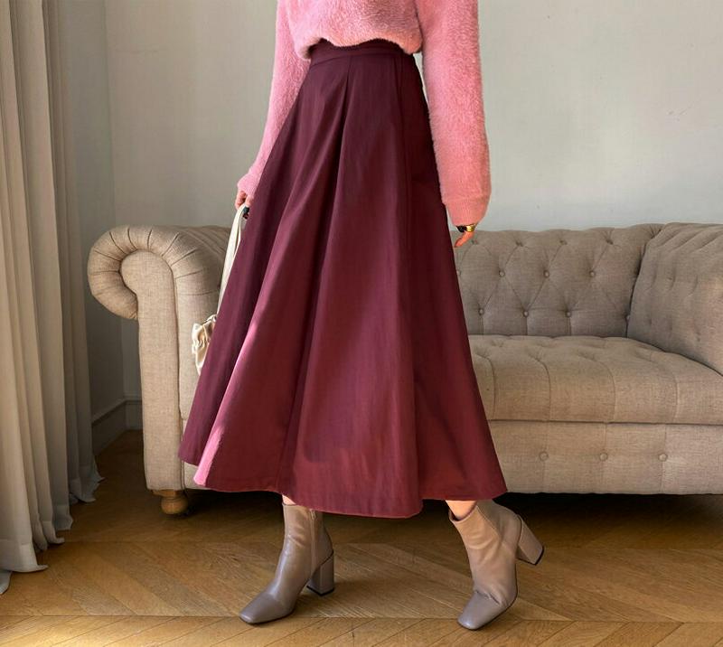 【新作10%OFF】フレアスカート・全3色・b64933 レディース【sk】【韓国 ファッション ボトムス スカート ロング丈 