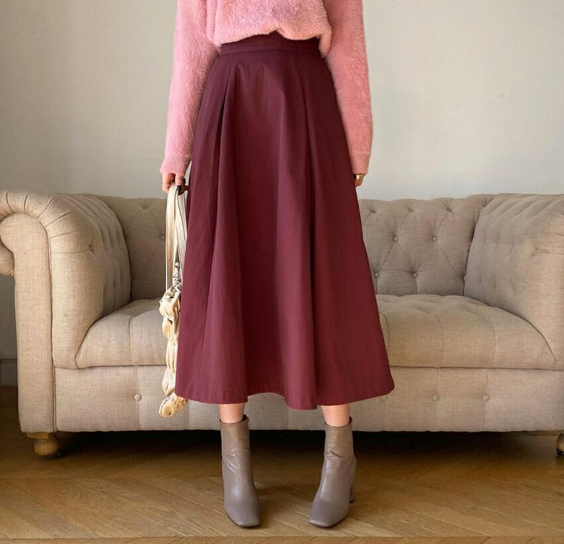 【新作10%OFF】フレアスカート・全3色・b64933 レディース【sk】【韓国 ファッション ボトムス スカート ロング丈 