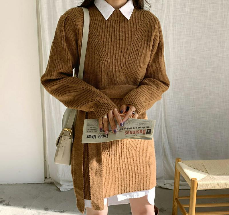 【新作10%OFF】ストラップ付ニットミニワンピース・全3色・b56175 レディース【ops】【韓国 ファッション ワンピース