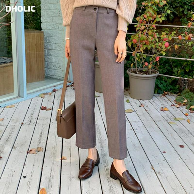 【新作10%OFF】裏起毛ストレートスラックス・全4色・b56186 レディース【pt】【韓国 ファッション ボトムス ズボン 