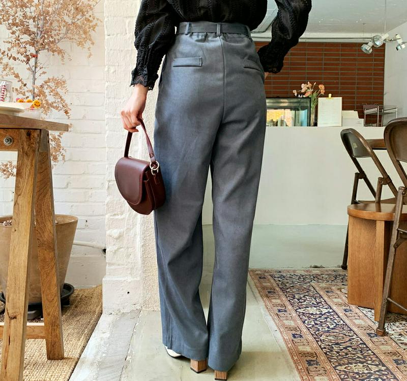 【新作10%OFF】ベルトワイドスラックス・全2色・t56187 レディース【pt】【韓国 ファッション ボトムス ズボン パン