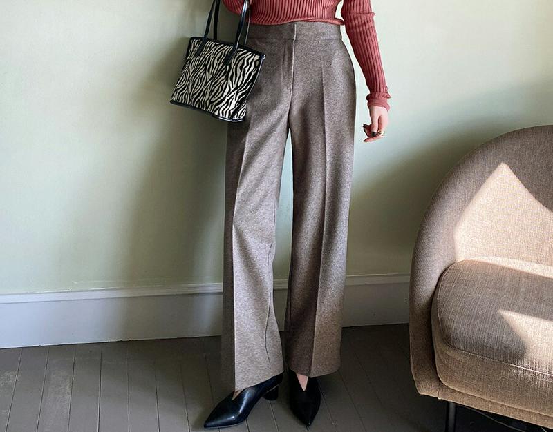 【新作10%OFF】ヘリンボーンパンツ・全3色・b64943 レディース【pt】【韓国 ファッション ボトムス ズボン パンツ 