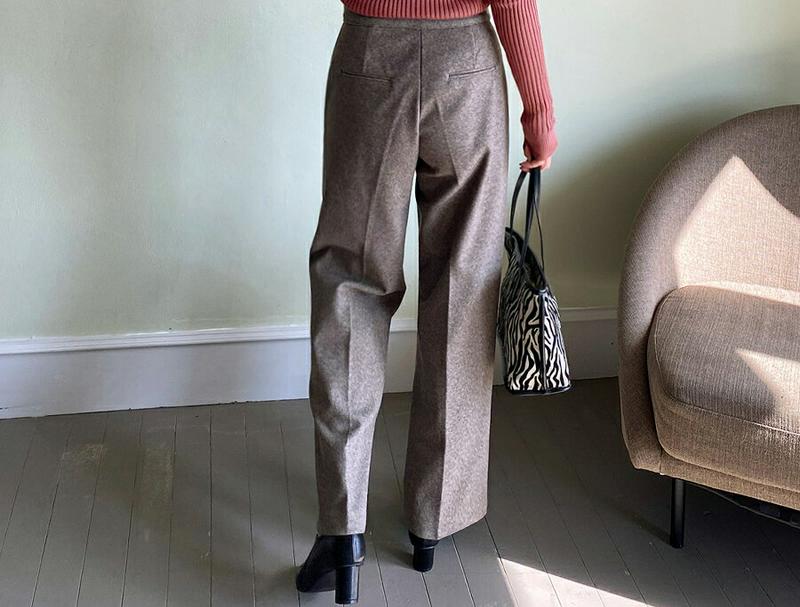 【新作10%OFF】ヘリンボーンパンツ・全3色・b64943 レディース【pt】【韓国 ファッション ボトムス ズボン パンツ 