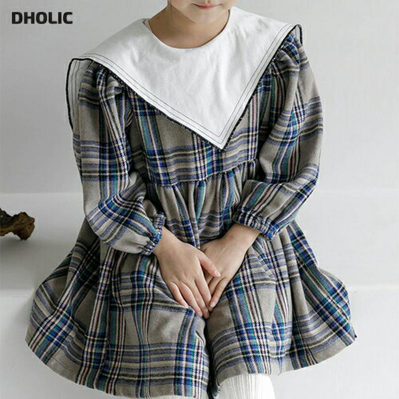 【キッズ20%OFF】配色ボックスカラーチェックワンピース・u08419 キッズ【3~8才】【ops】【ワンピース ミディ丈 ミ