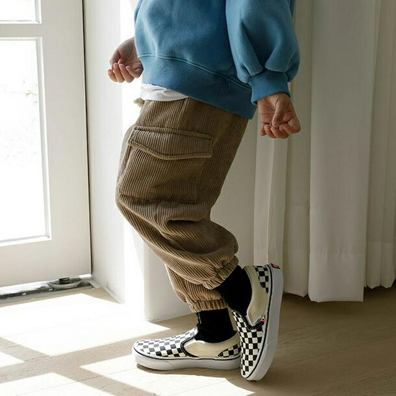 【キッズ20%OFF】裏起毛コーデュロイジョガーパンツ・u08449 キッズ【3~8才】【pt】【パンツ ズボン ロングパンツ 