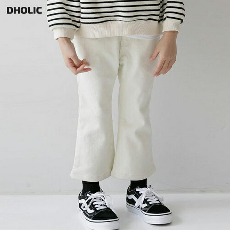 【キッズ20%OFF】裏起毛ブーツカットパンツ・u08455 キッズ【3~8才】【pt】【パンツ ズボン ロングパンツ 長ズボン