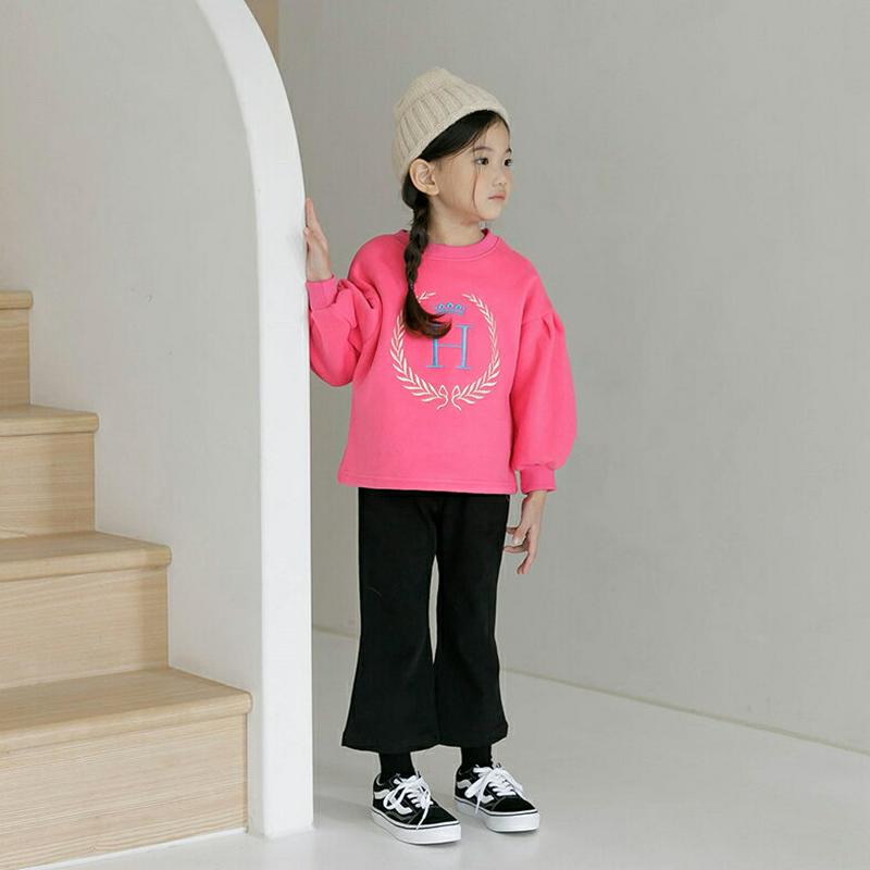 【キッズ20%OFF】裏起毛ブーツカットパンツ・u08455 キッズ【3~8才】【pt】【パンツ ズボン ロングパンツ 長ズボン