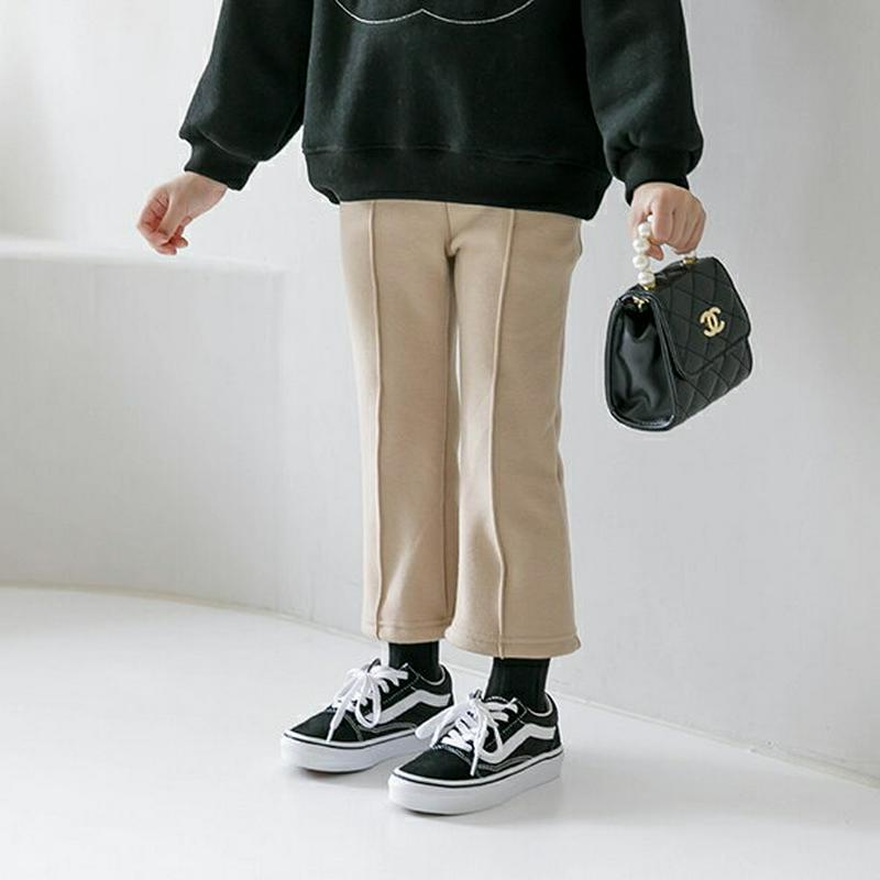 【キッズ20%OFF】ファーライニングセンターラインパンツ・u08436 キッズ【3~8才】【pt】【パンツ ズボン ロングパン