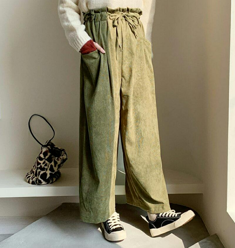 ドロストフレアパンツ・全4色・t61652 レディース【pt】【韓国 ファッション ボトムス ズボン パンツ ロングパンツ ワイ