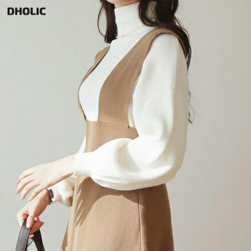 【新作10%OFF】ハイネックパフニット・全4色・b60986 レディース【tops】【韓国 ファッション トップス ニット ニ