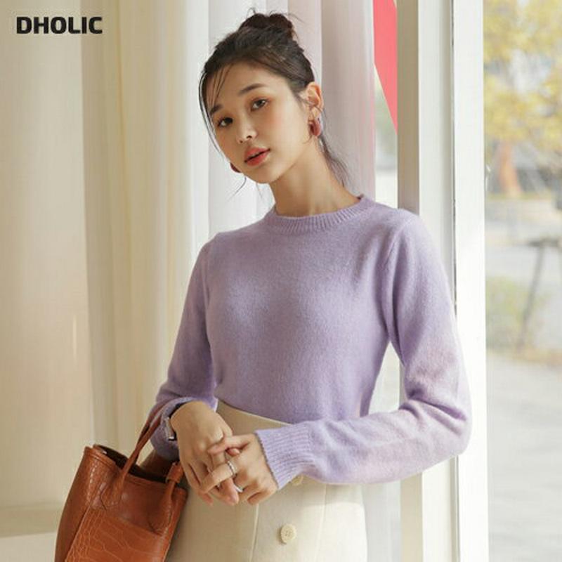 【新作10%OFF】ベーシックラウンドニット・全5色・t64407 レディース 【tops】【韓国 ファッション トップス ニッ