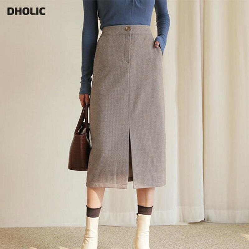 【新作10%OFF】チェックHラインスカート・全3色・b64430 レディース 【sk】【韓国 ファッション ボトムス スカート