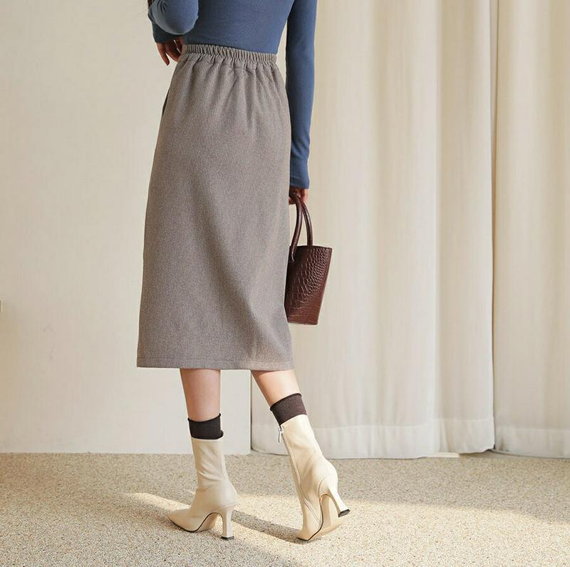 【新作10%OFF】チェックHラインスカート・全3色・b64430 レディース 【sk】【韓国 ファッション ボトムス スカート