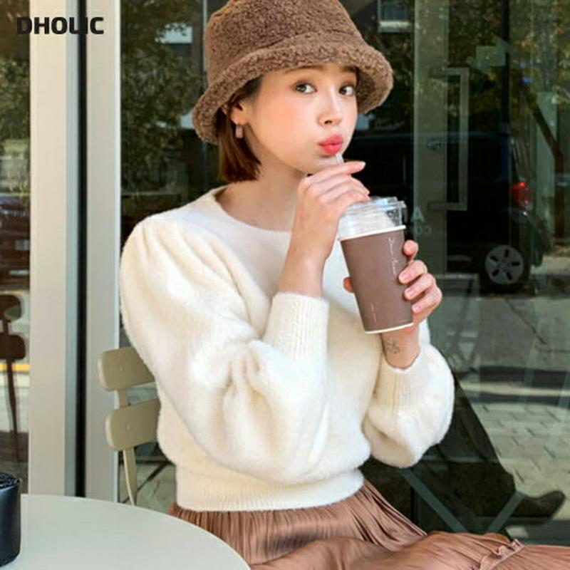 【新作10%OFF】ソフトパフニット・全3色・b61633 レディース【tops】【韓国 ファッション トップス ニット ニット