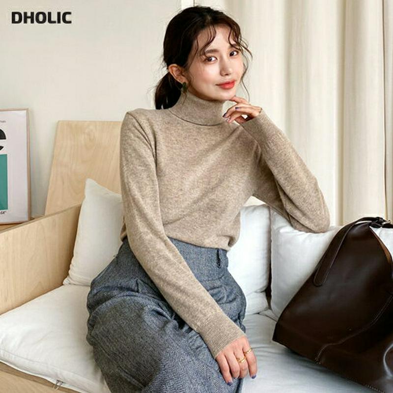 【新作10%OFF】カシミヤ混タートルネックニット・全5色・b64411 レディース 【tops】【韓国 ファッション トップス