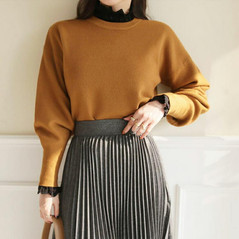 【新作10%OFF】ラウンドパフニット・全5色・t64954 レディース【tops】【トップス ニット ニットトップス 長袖 ラ