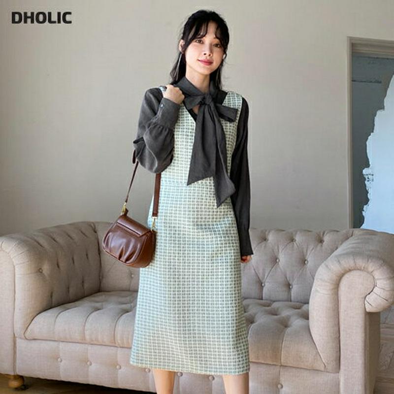 【新作10%OFF】ツイードスリーブレスワンピース・全2色・t64926 レディース【ops】【韓国 ファッション ワンピース 