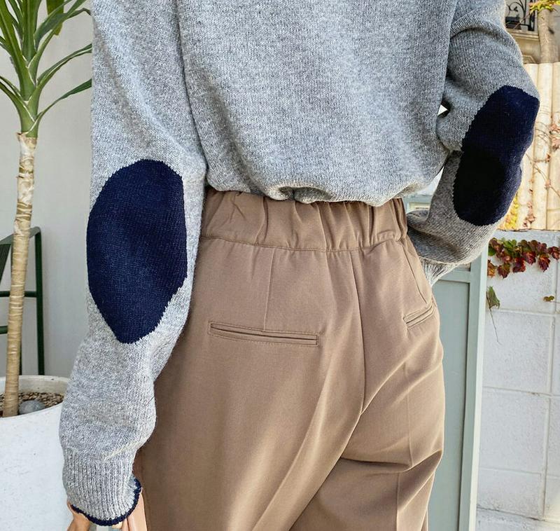 【新作10%OFF】配色ポイントニット・全3色・t64912 レディース【tops】【韓国 ファッション トップス ニット ニッ