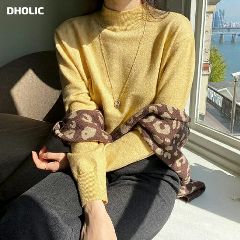 【新作10%OFF】ハーフネックニット・全5色・b64920 レディース【tops】【韓国 ファッション トップス ニット ニッ