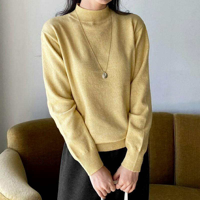 【新作10%OFF】ハーフネックニット・全5色・b64920 レディース【tops】【韓国 ファッション トップス ニット ニッ