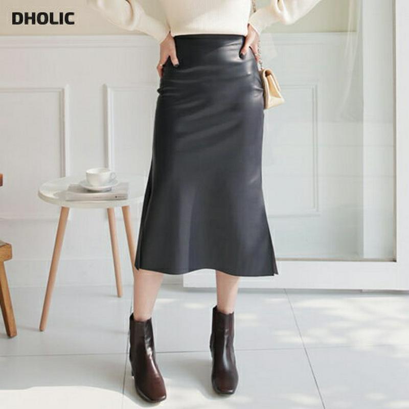 【新作10%OFF】エコレザースカート・全3色・b64981 レディース【sk】【スカート ミディ丈 ミディスカート エコレザー