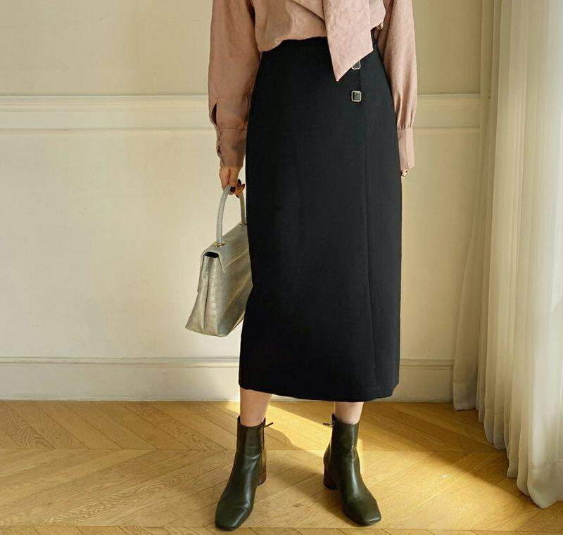 【新作10%OFF】スエード調Hラインスカート・全3色・b64936 レディース【sk】【韓国 ファッション ボトムス スカート