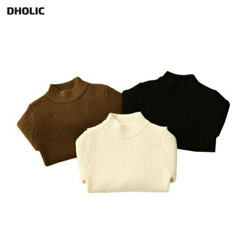 【キッズ20%OFF】ハーフネックリブニット・u08312 キッズ【3~8才】【tops】【トップス ニット ニットトップス 長