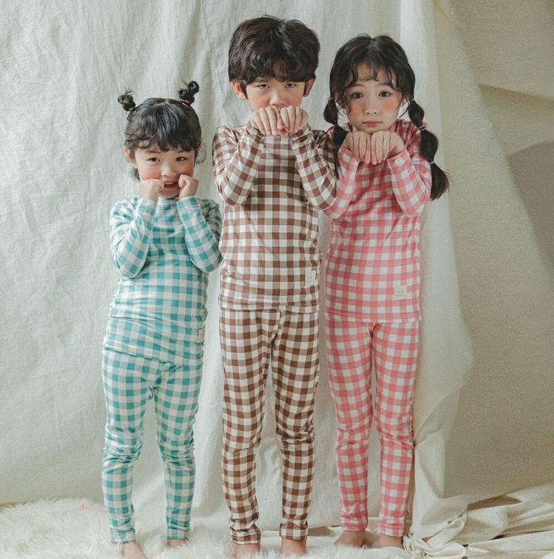【キッズ20%OFF】裏起毛チェックパジャマSET(ピンク)・p008246 キッズ【3~8才】【uw】【パジャマ ルームウェア