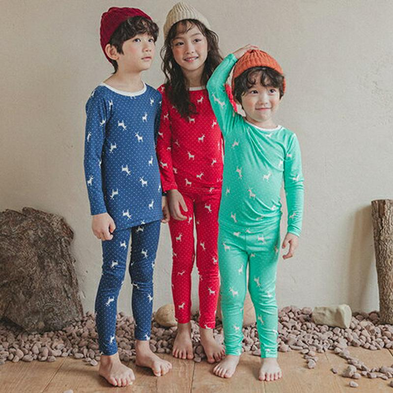 アニマルパジャマSET(グリーン)・p008223 キッズ【3~8才】【uw】【パジャマ ルームウェア 部屋着 トップス パンツ 長袖 アニマル柄 動物 カジュアル 女の子 男の子 韓国 韓国子供服 子供 こども 子供服 こども服】【KIDS】