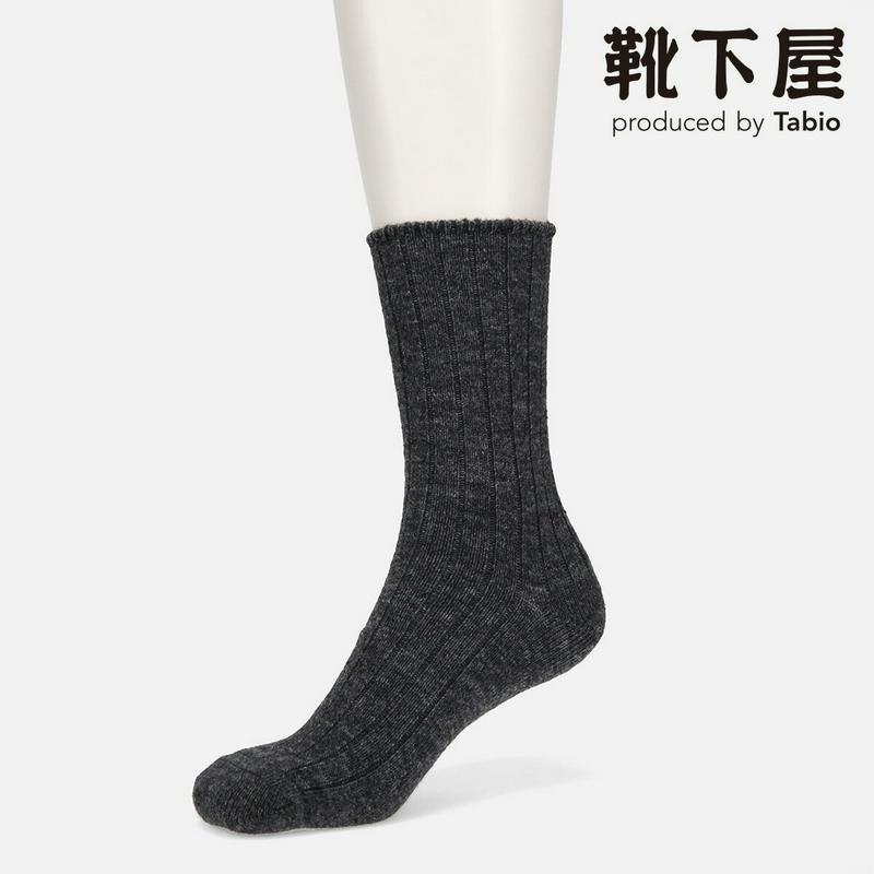 【全品送料無料★〜1/16 23:59迄】【あす楽】【Tabio】 ウール混5×1リブソックス / 靴下屋 靴下 タビオ くつ下 クルー レディース 日本製