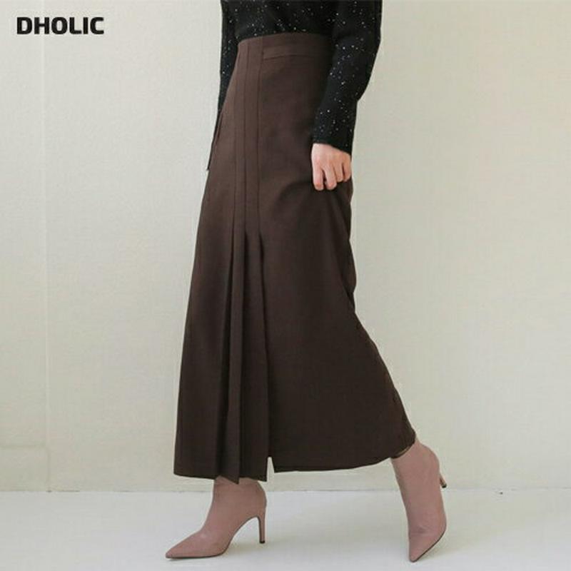 【新作10%OFF】フロントタックスカート・全2色・t65029 レディース【sk】【韓国 ファッション ボトムス スカート ロ