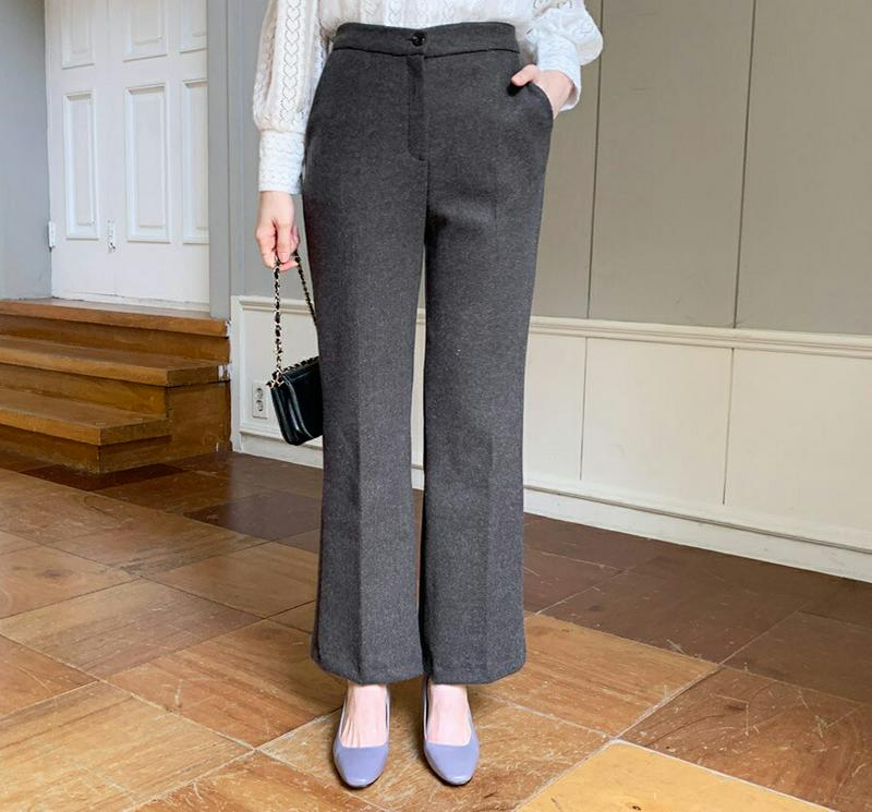 【新作10%OFF】起毛バックゴムスラックス・全3色・t61740 レディース【pt】【韓国 ファッション ボトムス ズボン パ