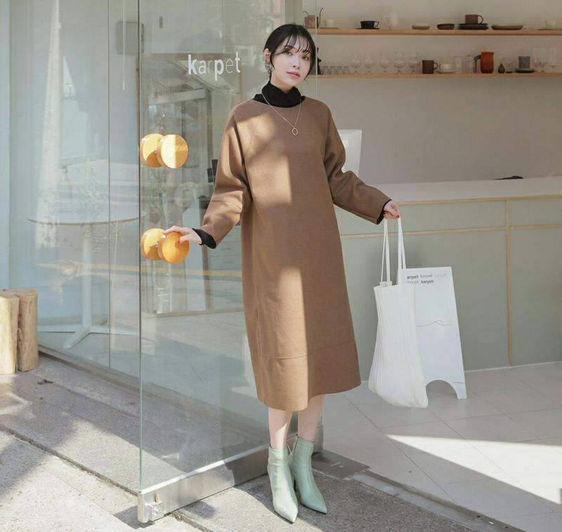 【新作10%OFF】ラグランワンピース・全3色・b00321 レディース【ops】【韓国 ファッション ワンピース ロングワンピ