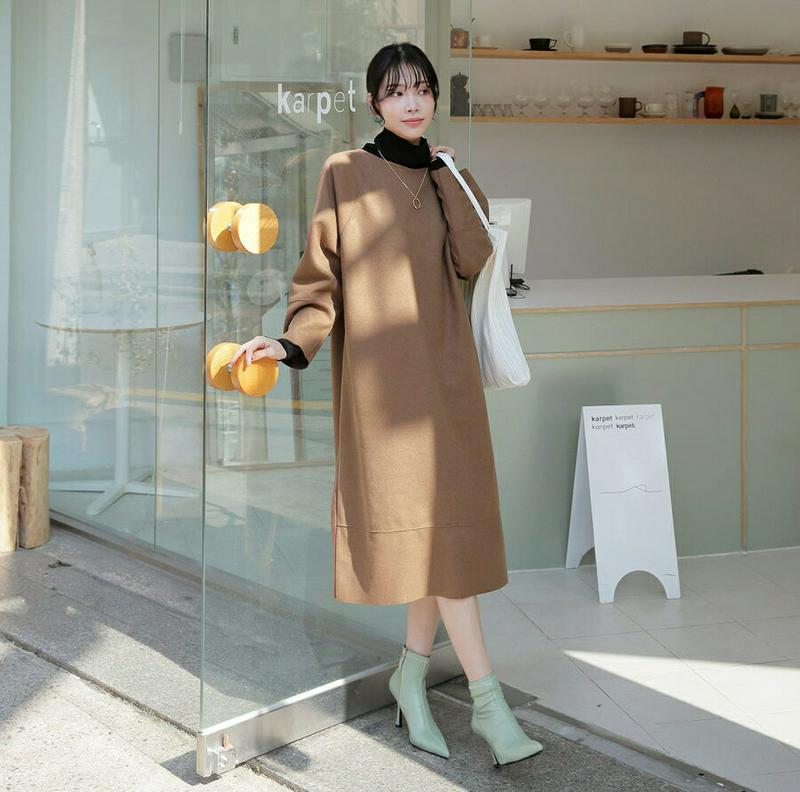 【新作10%OFF】ラグランワンピース・全3色・b00321 レディース【ops】【韓国 ファッション ワンピース ロングワンピ