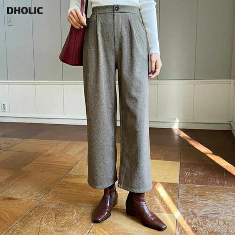 【新作10%OFF】裏起毛ハウンドトゥーススラックス・全2色・b61741 レディース【pt】【韓国 ファッション ボトムス ズ