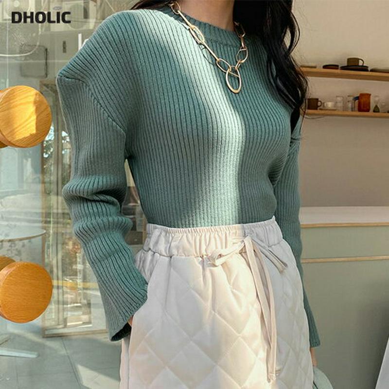 【新作10%OFF】リブパフニット・全5色・b65003 レディース【tops】【韓国 ファッション トップス ニット ニットト
