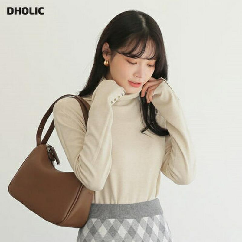 【新作10%OFF】ボタンタートルネックニット・全5色・t65002 レディース【tops】【韓国 ファッション トップス ニッ