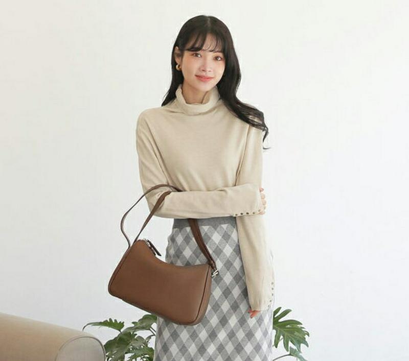 【新作10%OFF】ボタンタートルネックニット・全5色・t65002 レディース【tops】【韓国 ファッション トップス ニッ